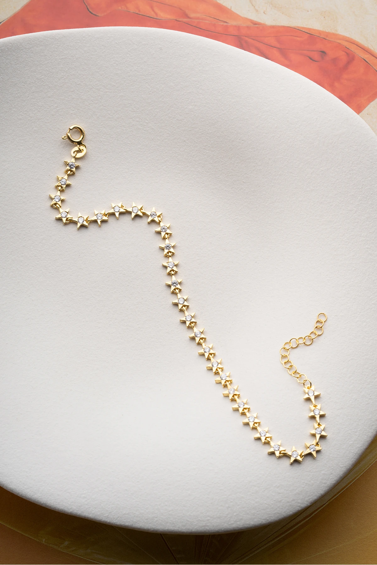 Gümüş Yıldızlı Model Bileklik