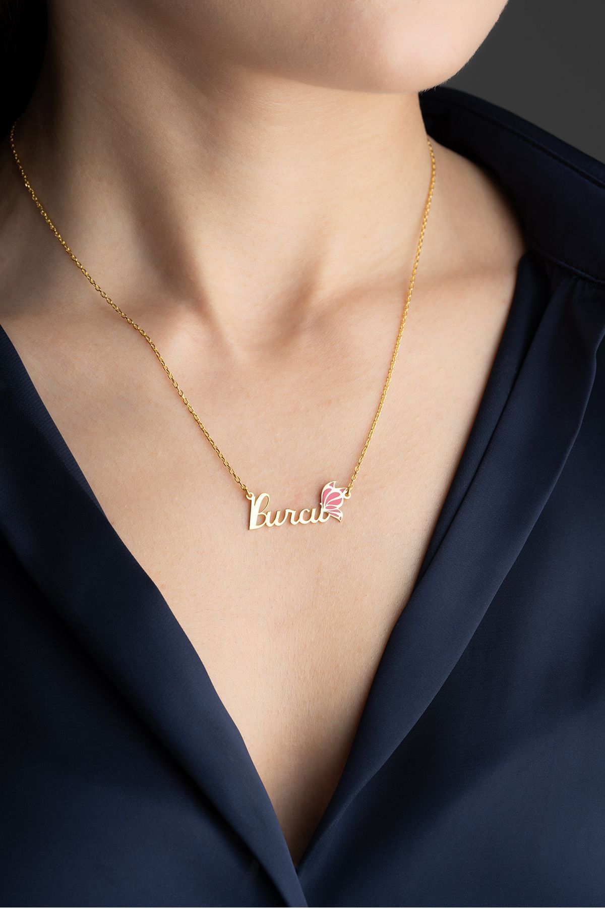 Gümüş İsimli Kanat Kolye