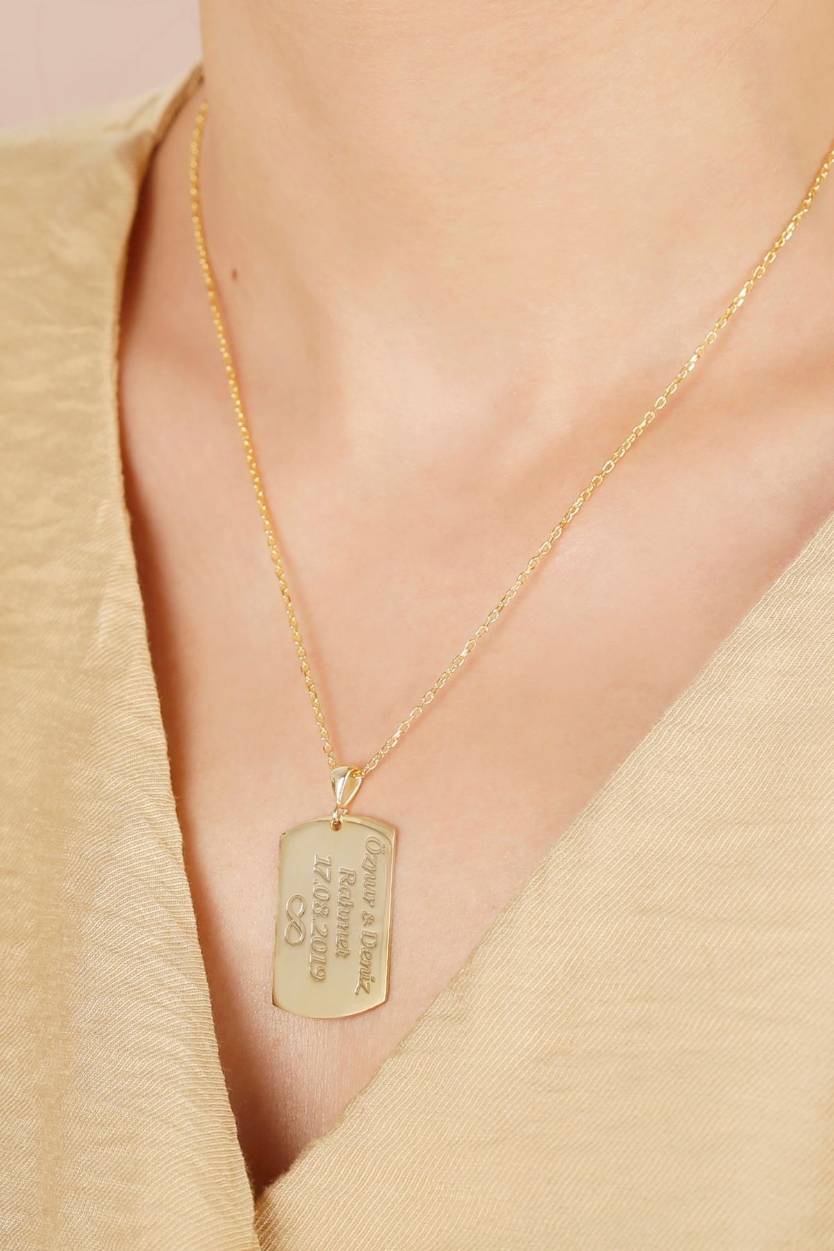 Gümüş Kişiye Özel Isimli Künye Kolye