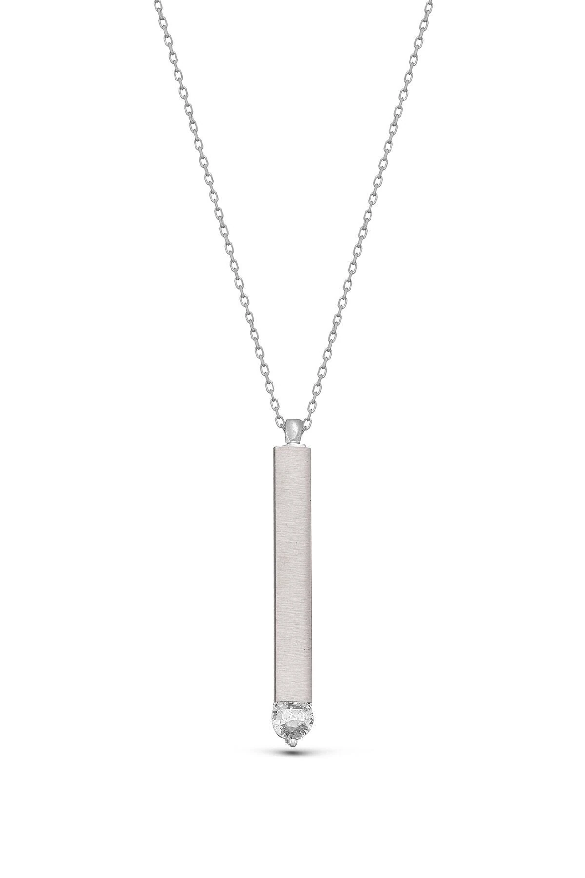 Gümüş Kişiye Özel Gizli Sütün Kolye