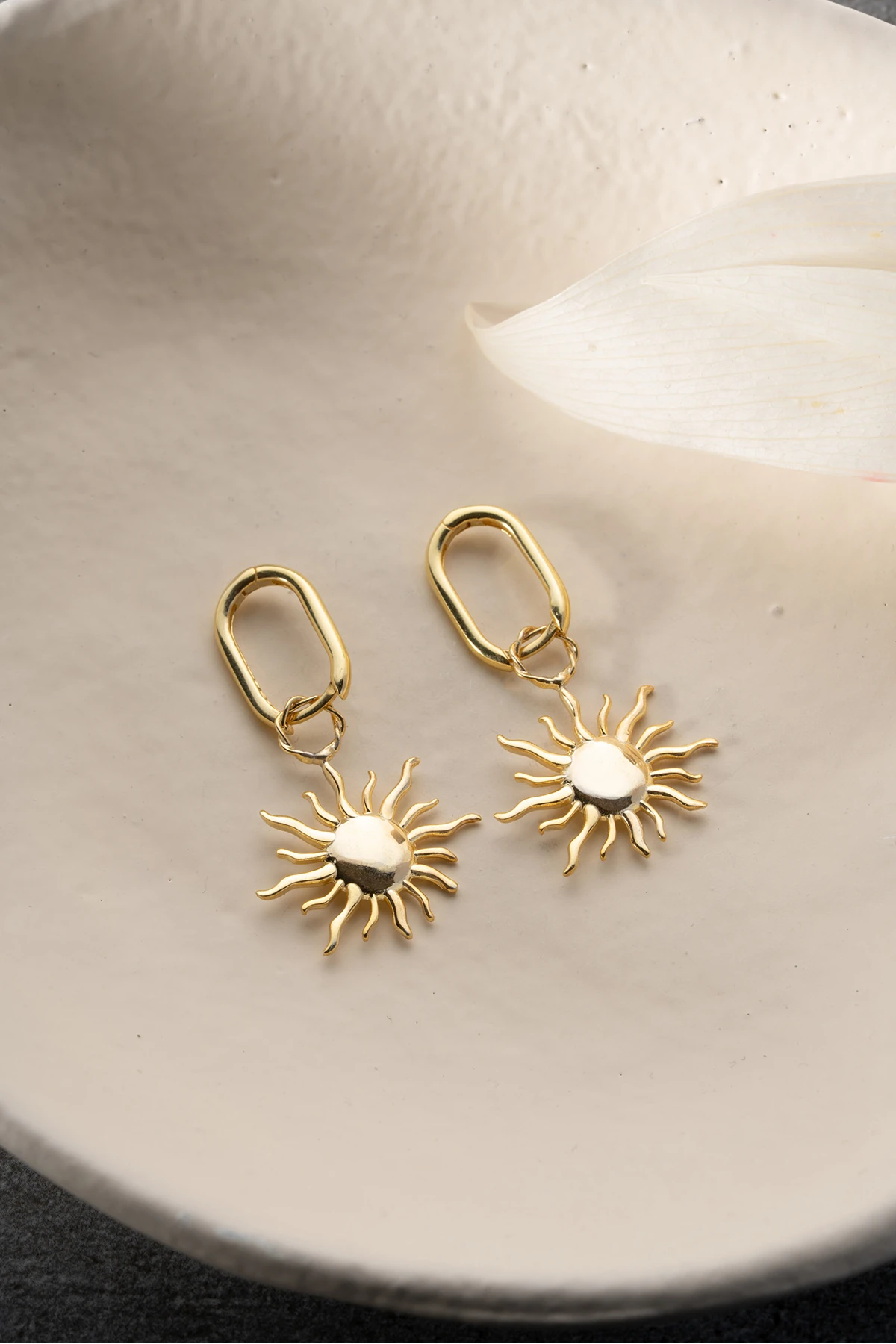 Gümüş Güneş Küpe