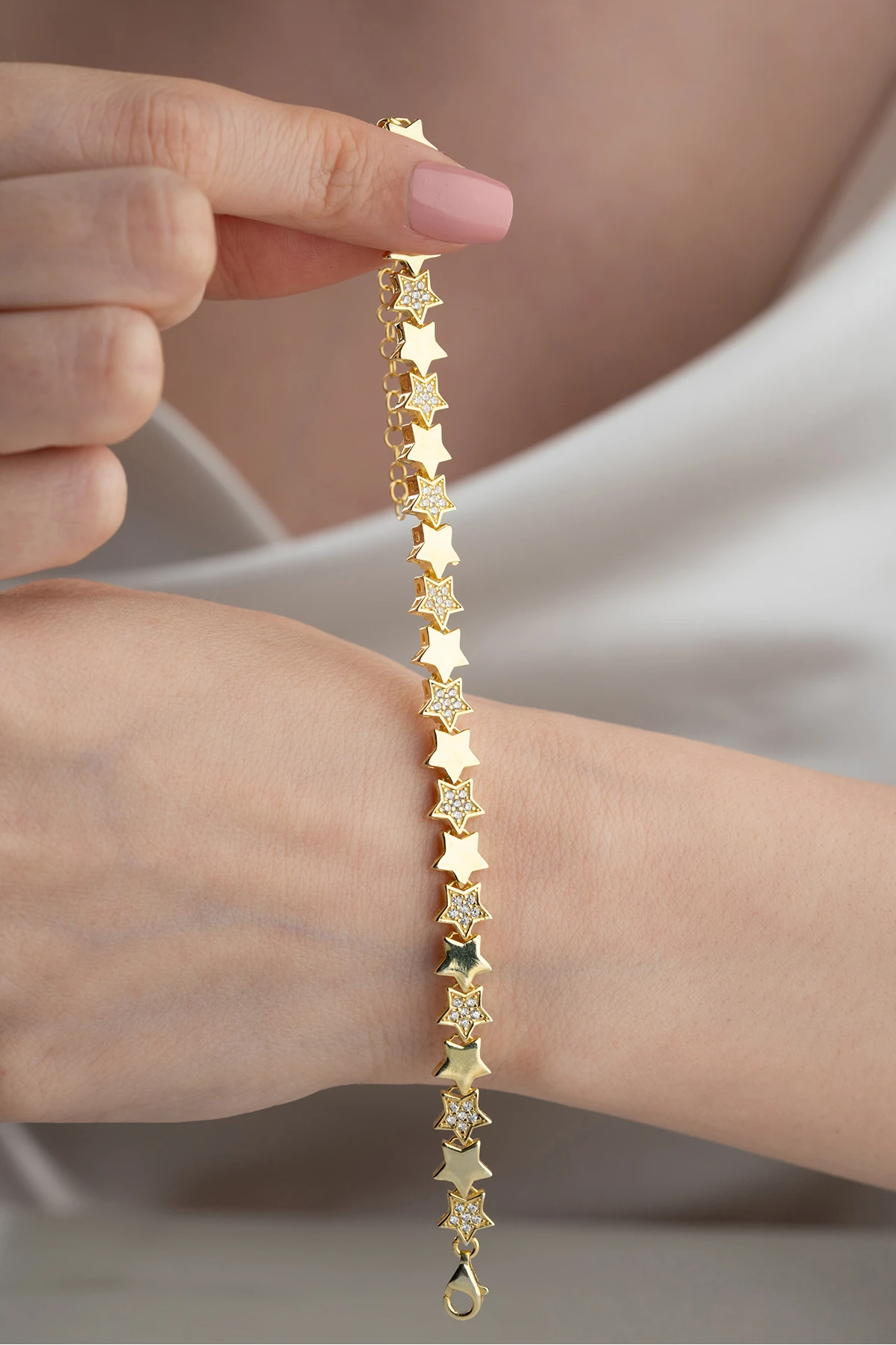 Gümüş Yıldız Model Bileklik