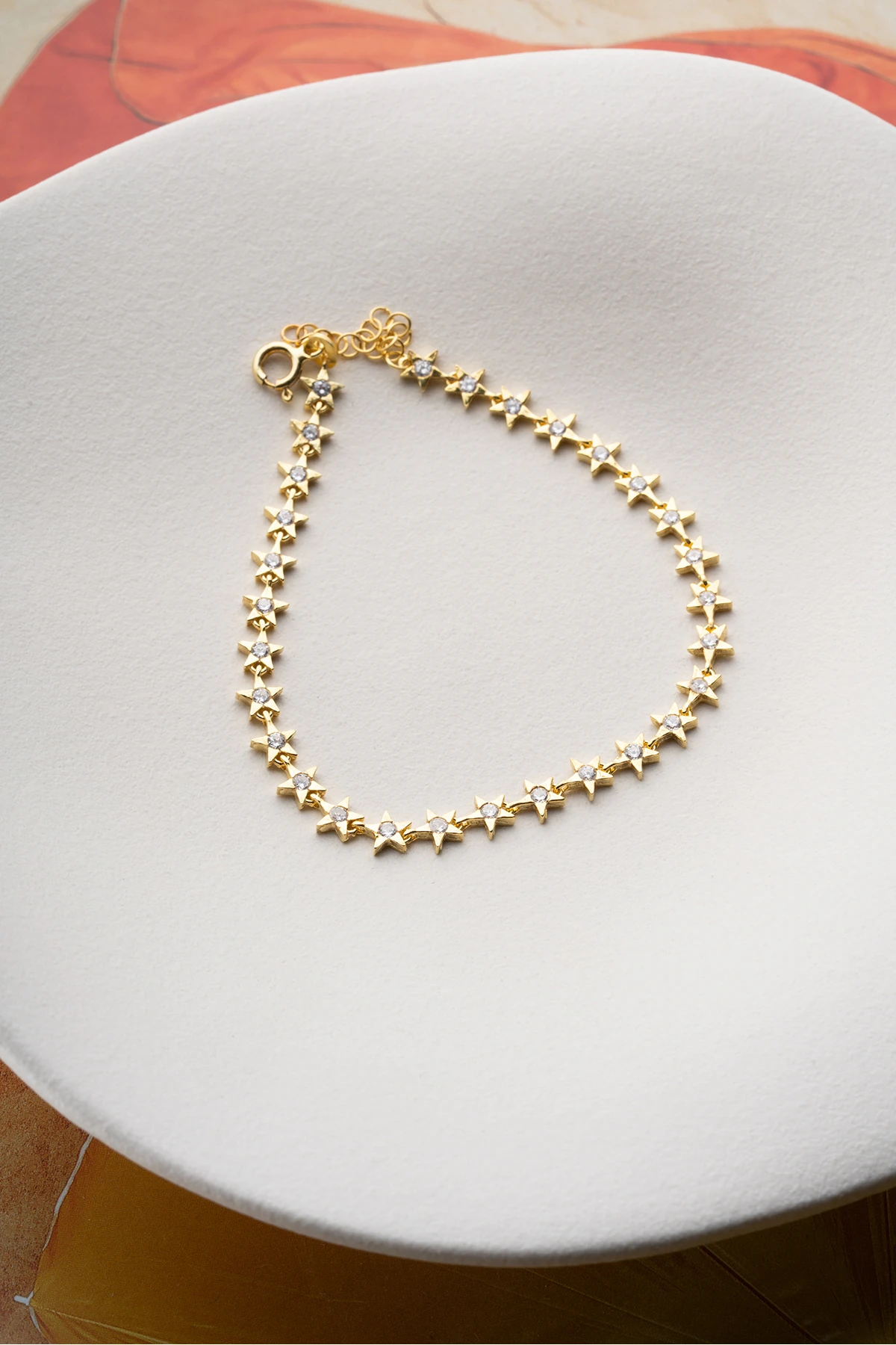 Gümüş Yıldızlı Model Bileklik