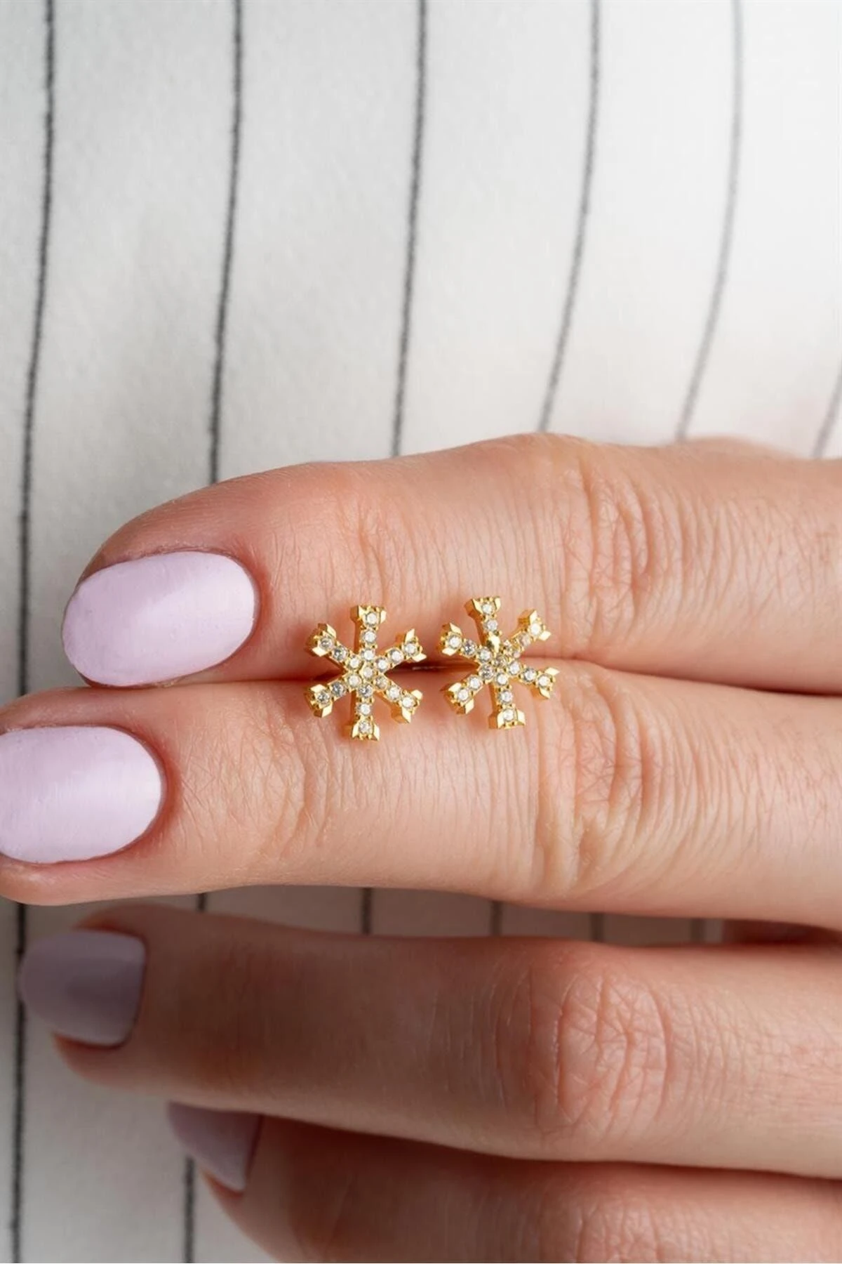 Gold Kartanesi Gümüş Küpe