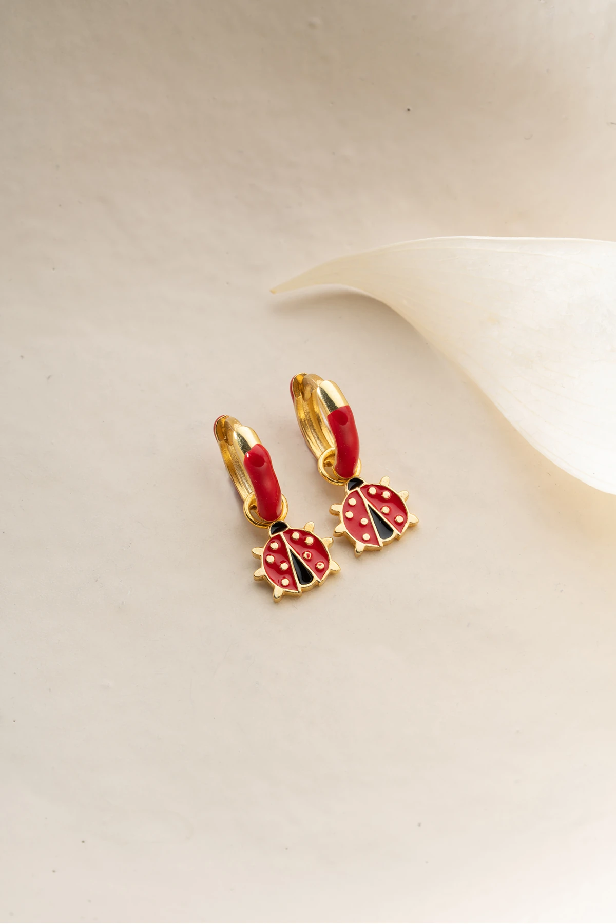 Gümüş Uğur Böceği Çocuk Küpe