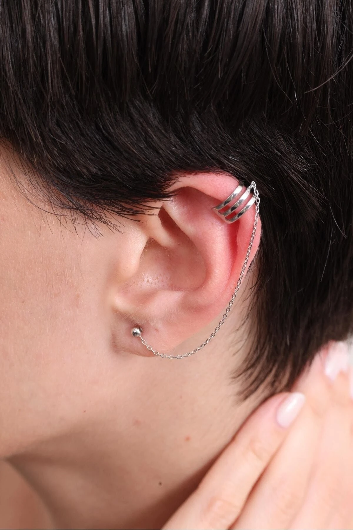 Gümüş Kıkırdak Küpe