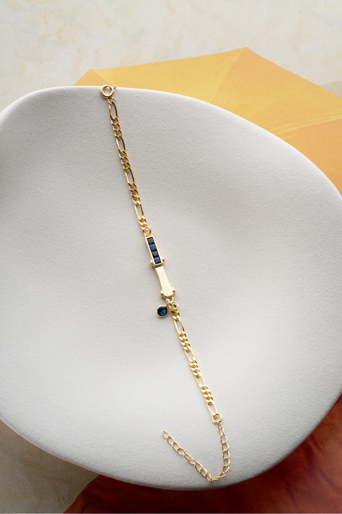 Gümüş Mavi Baget Taşlı Bileklik