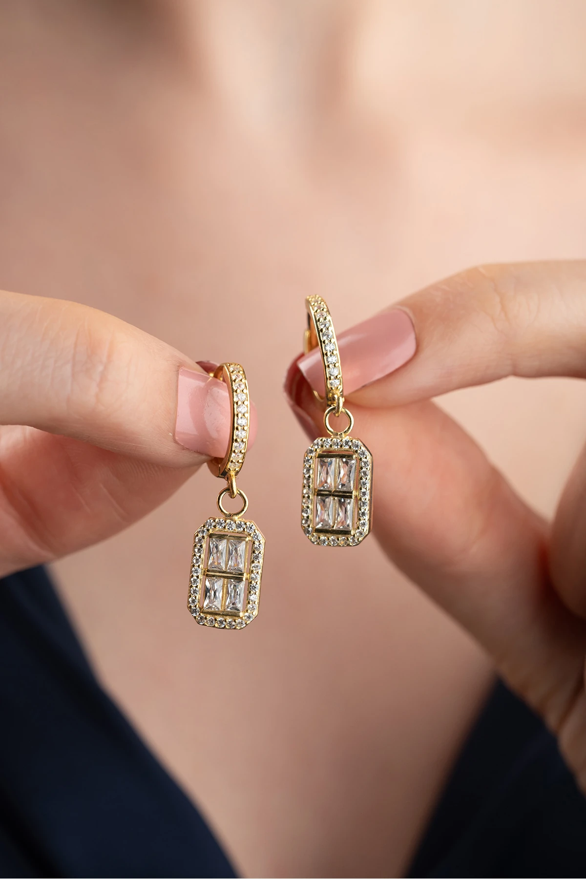 Gümüş Baget Küpe