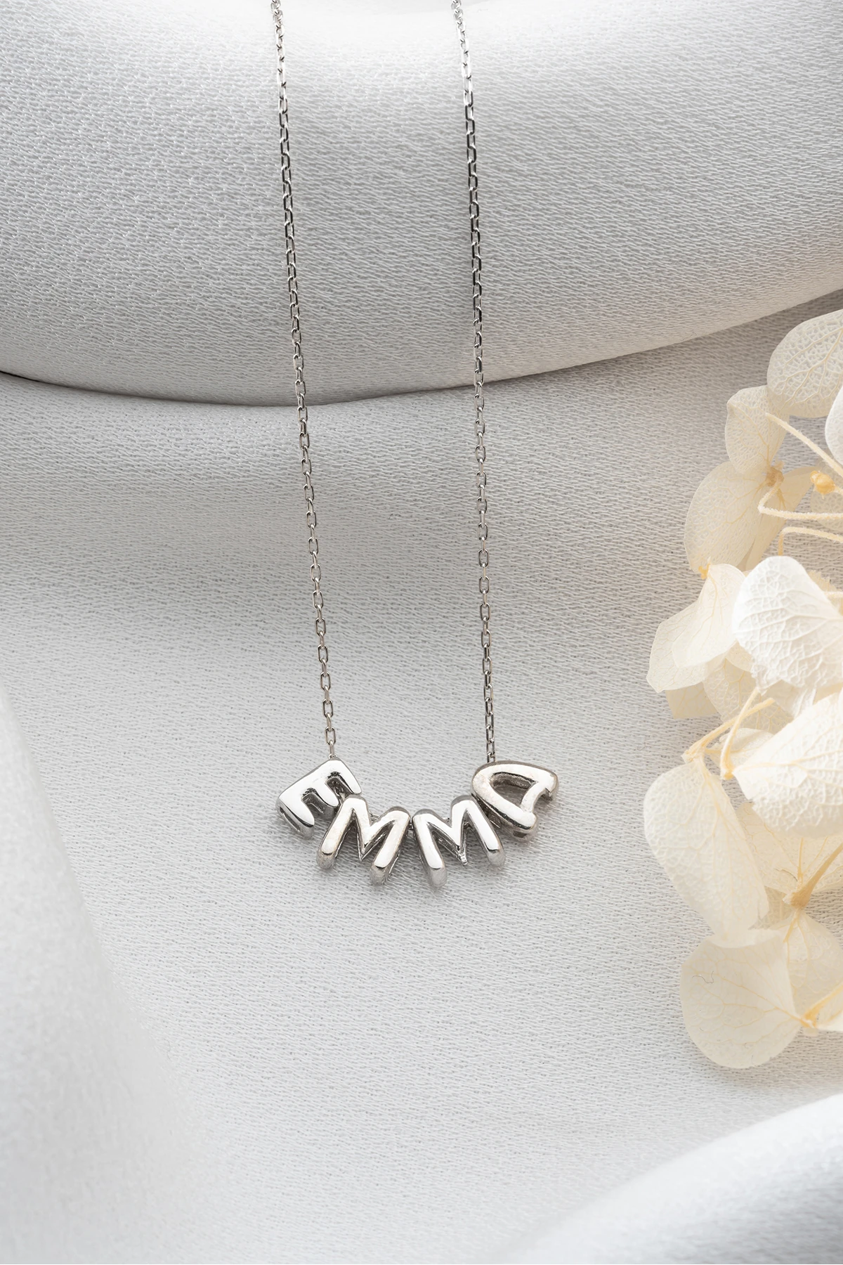 Gümüş Balon Harf İsimli Kolye