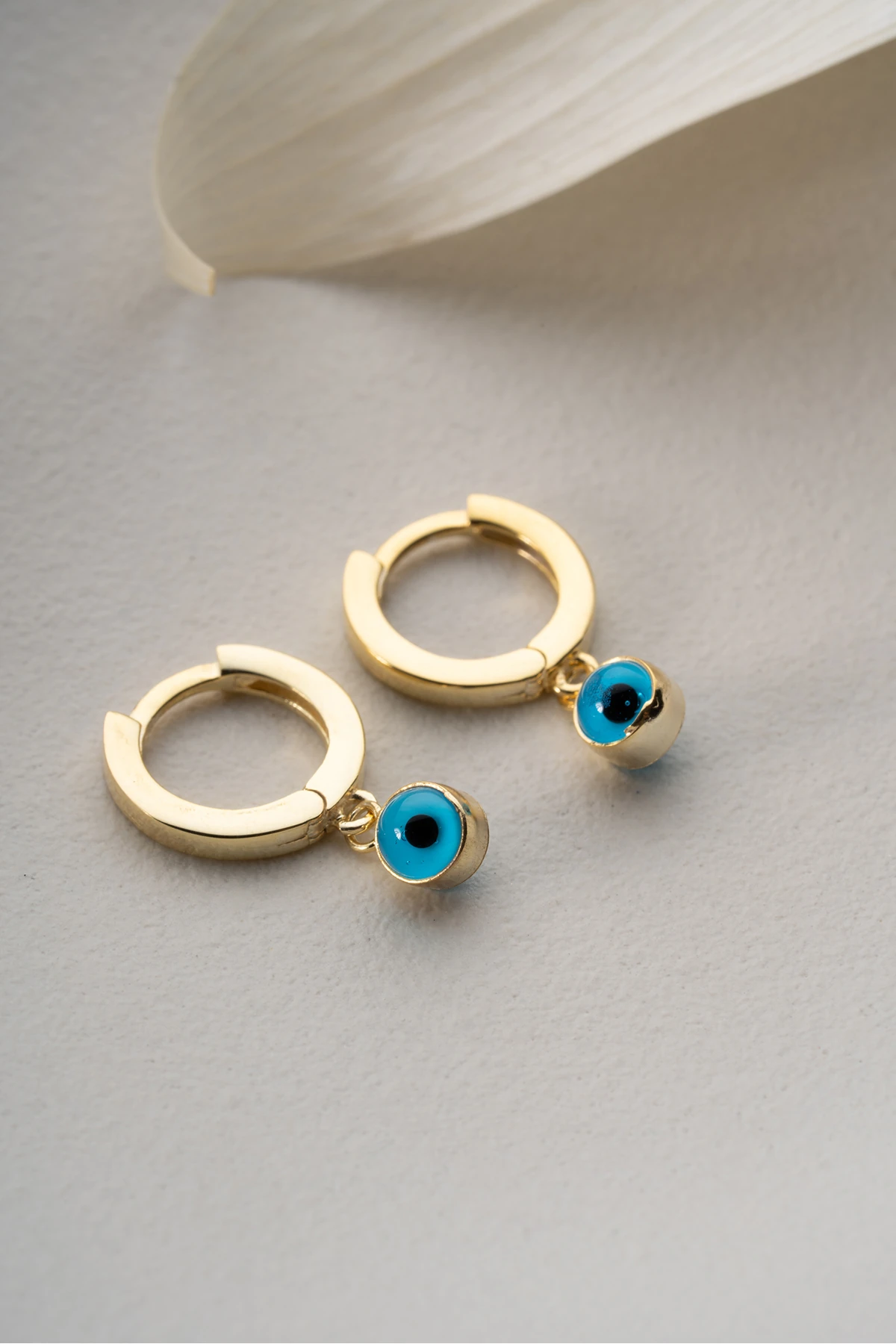 Gümüş Nazar Boncuklu Küpe