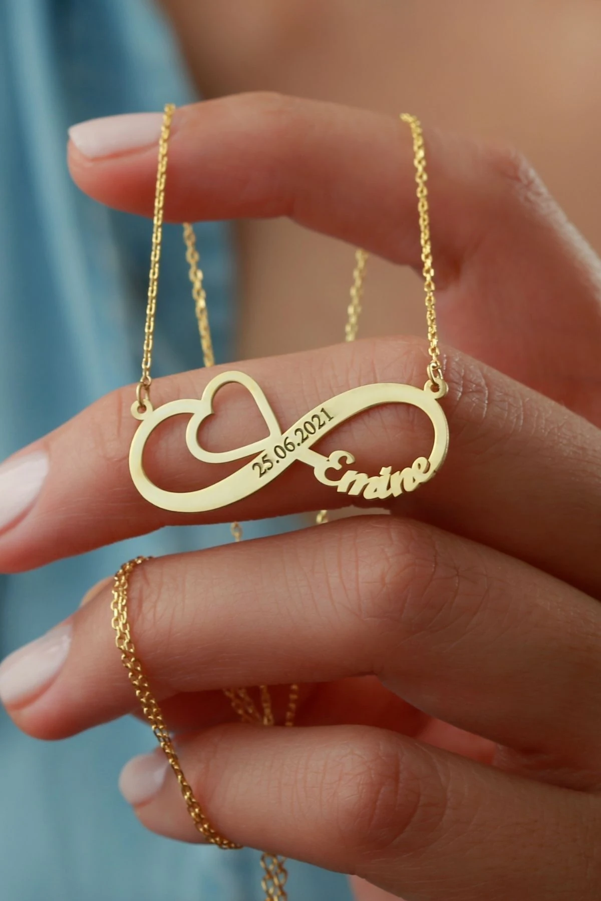 Gümüş Isimli Tarihli Sonsuzluk Kolye