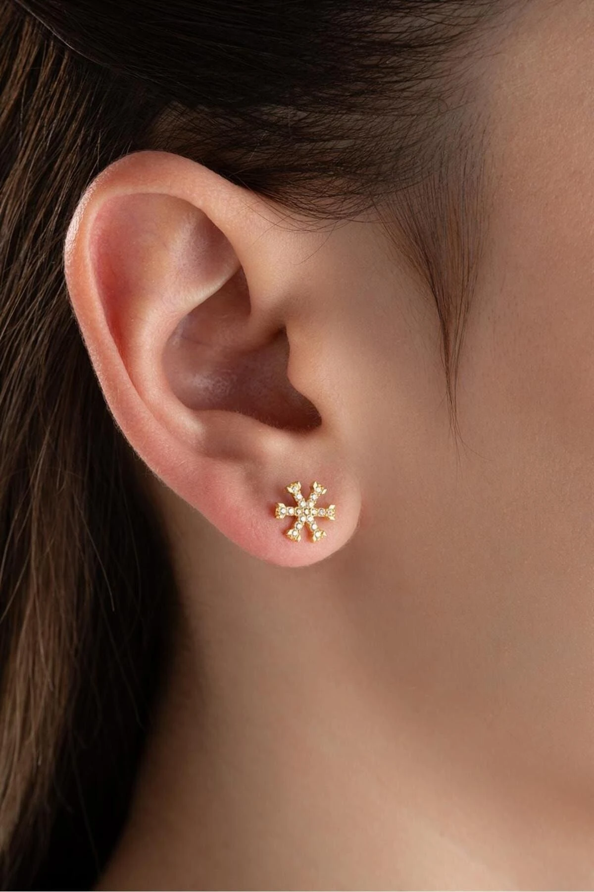 Gold Kartanesi Gümüş Küpe