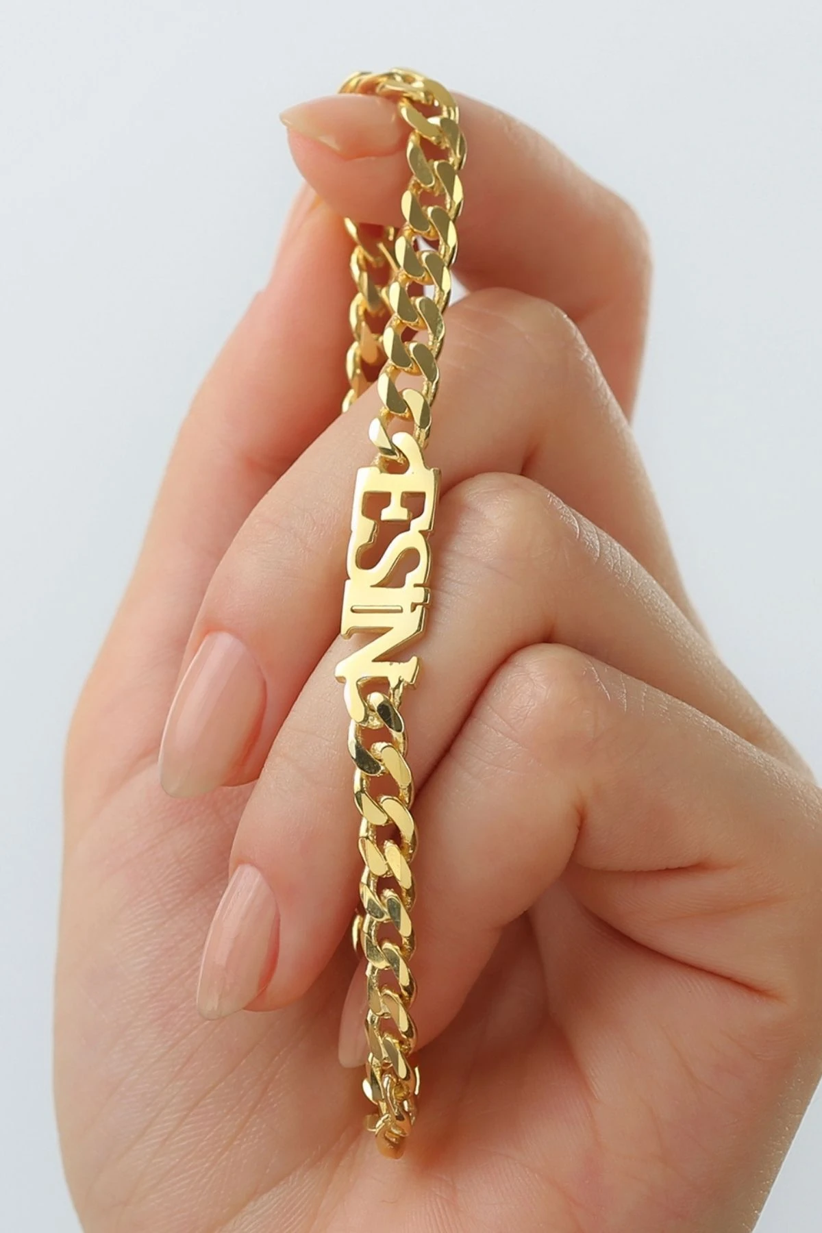 Gümüş Isimli Zincir Bileklik