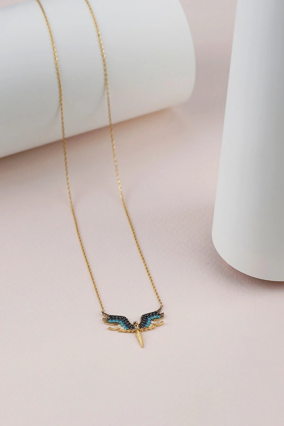 Zirkon Taşlı Mikail Kolye