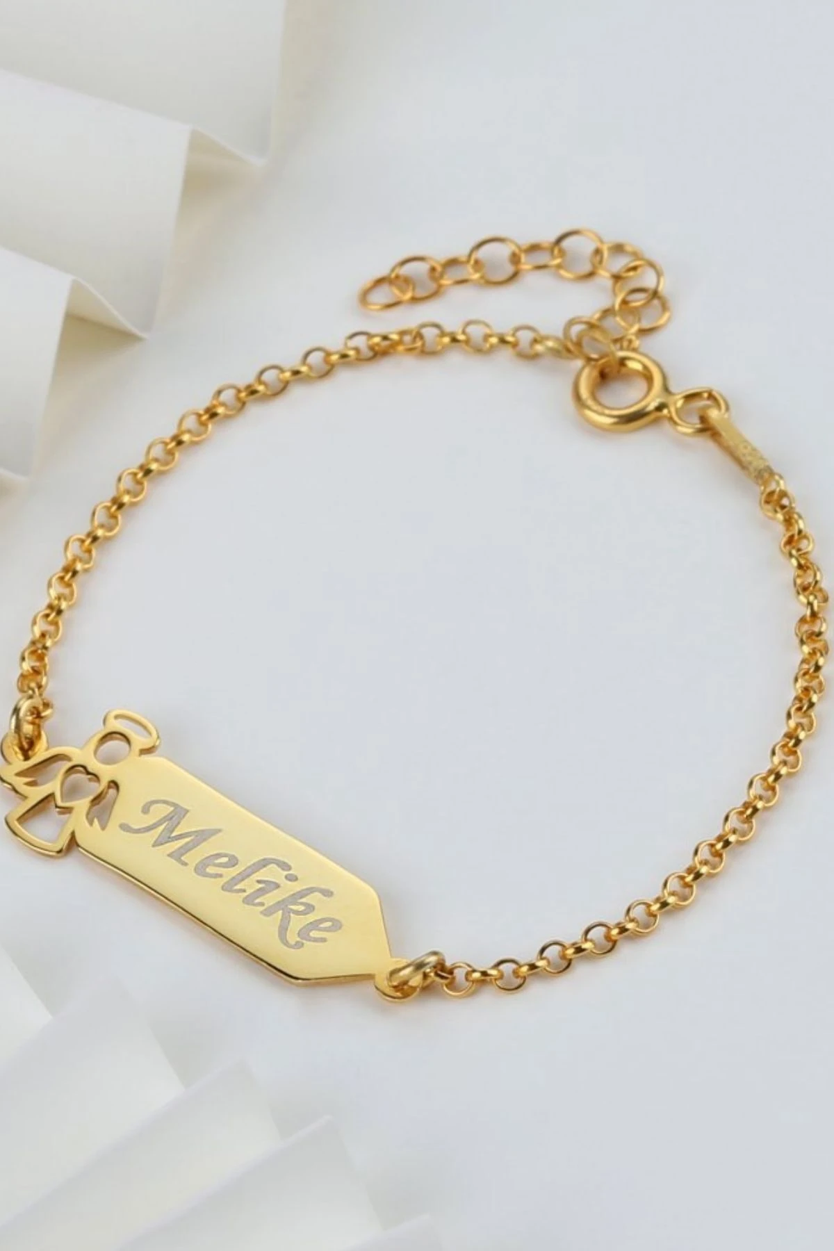 Gümüş Isimli Melekli Bileklik