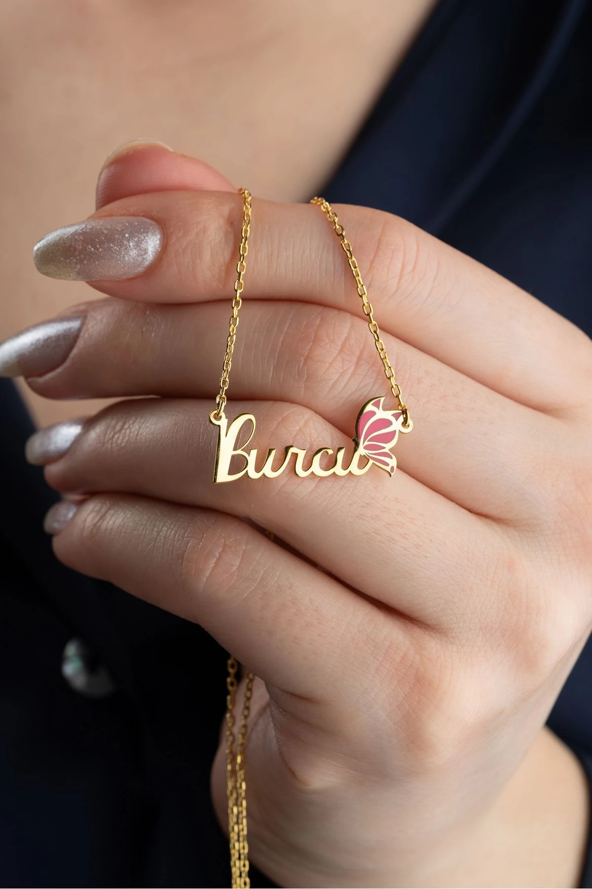 Gümüş İsimli Kanat Kolye