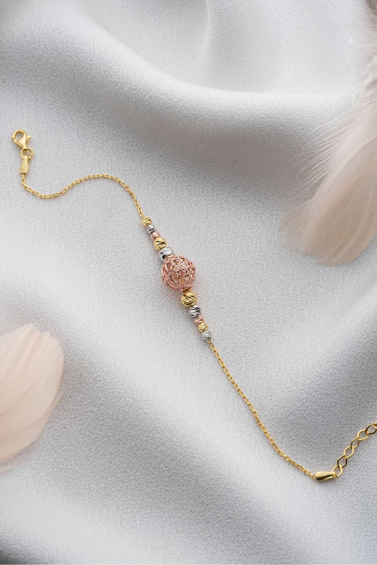 Gümüş Kafesli Trend Dorika Bileklik