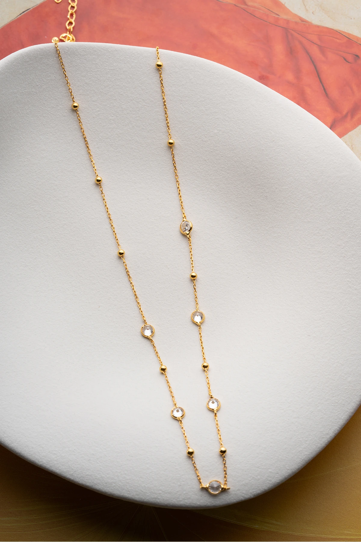 Gümüş Taşlı Model Kolye