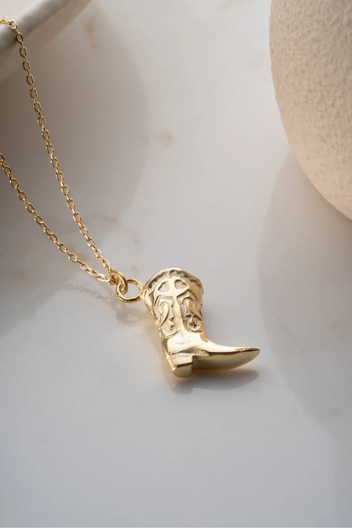 Gümüş Kovboy Çizmesi Kolye