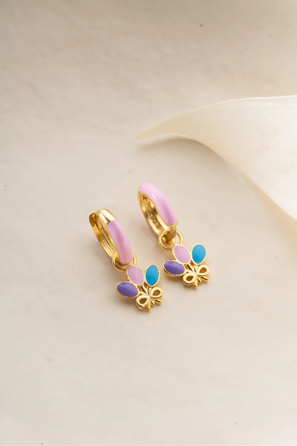 Gümüş Mineli Balon Çocuk Küpe