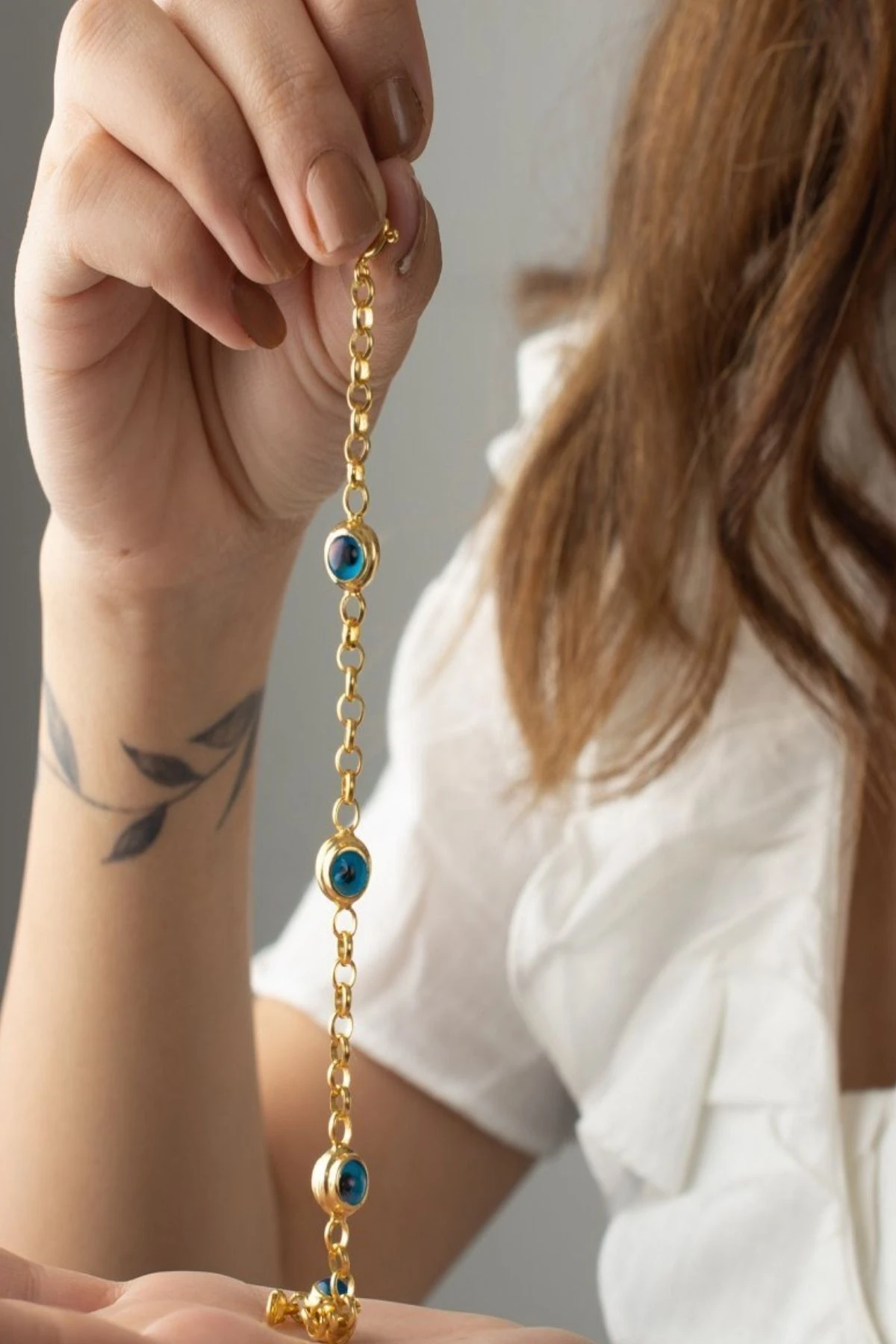 Gümüş 4'lü Göz Nazar Bileklik