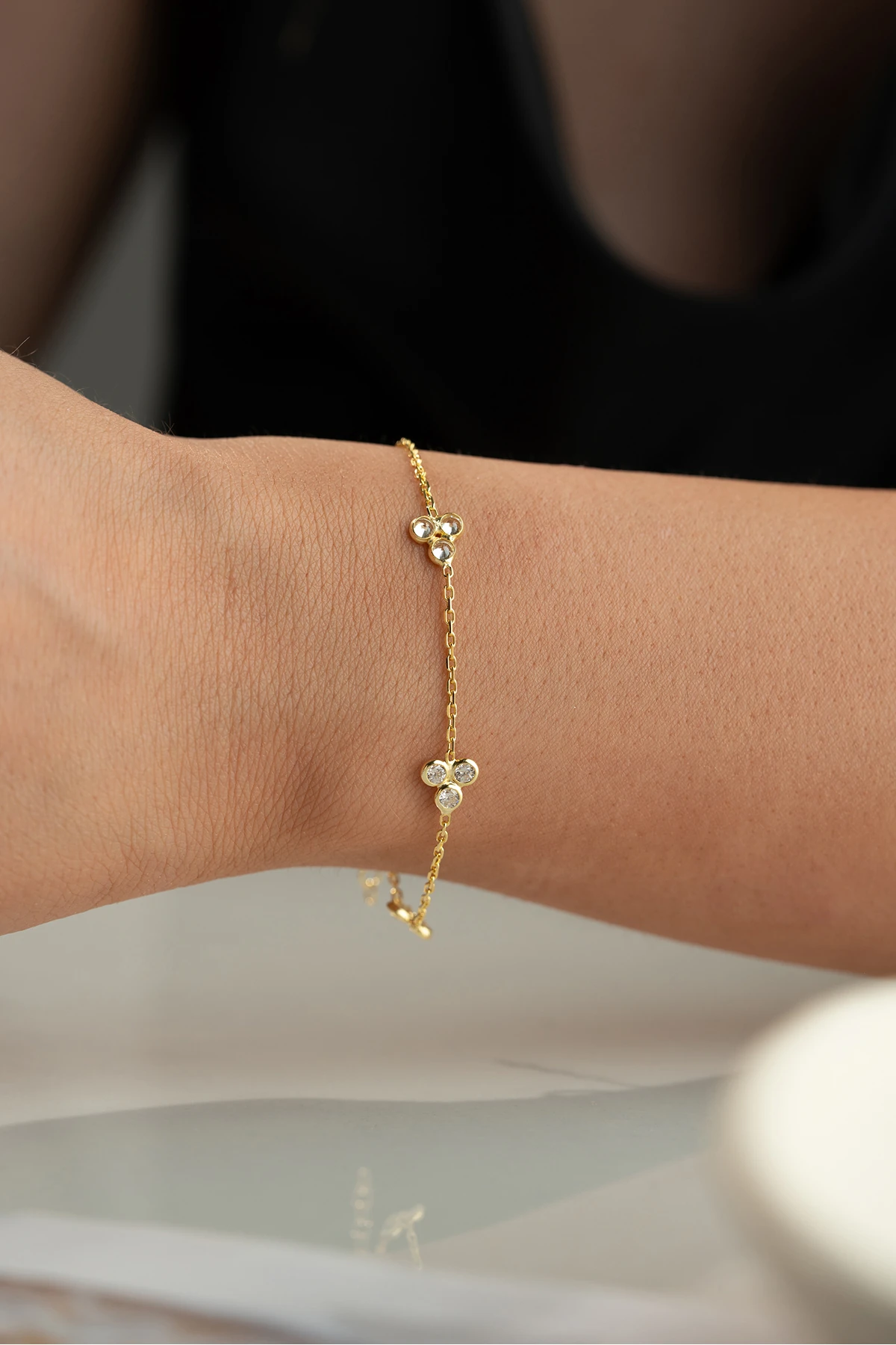 Gümüş Taşlı Bileklik