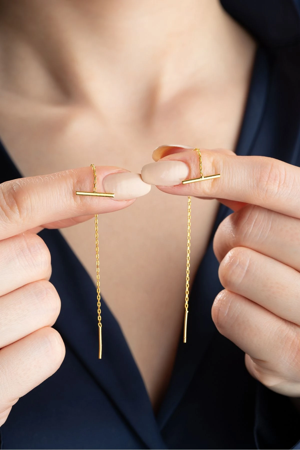 Gümüş Zincir Küpe