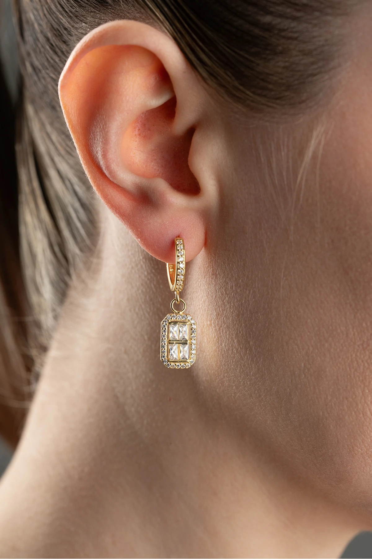 Gümüş Baget Küpe