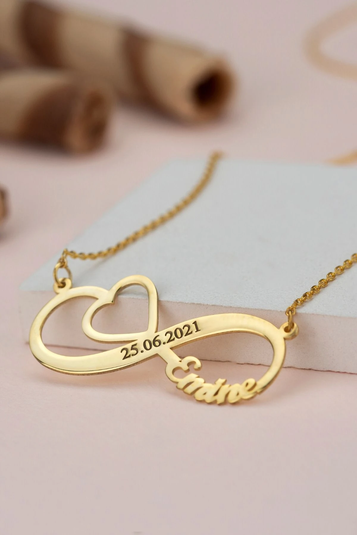 Gümüş Isimli Tarihli Sonsuzluk Kolye