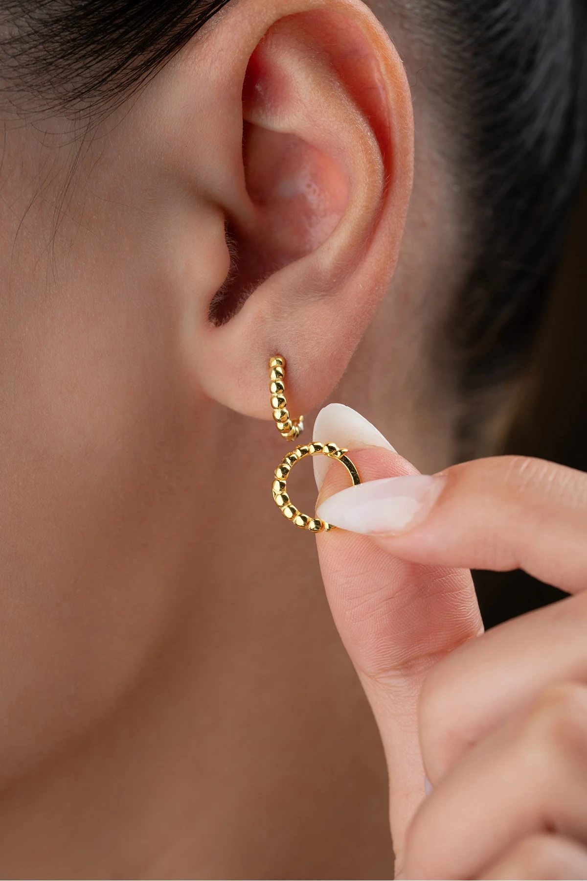 Gümüş Minik Halka Küpe