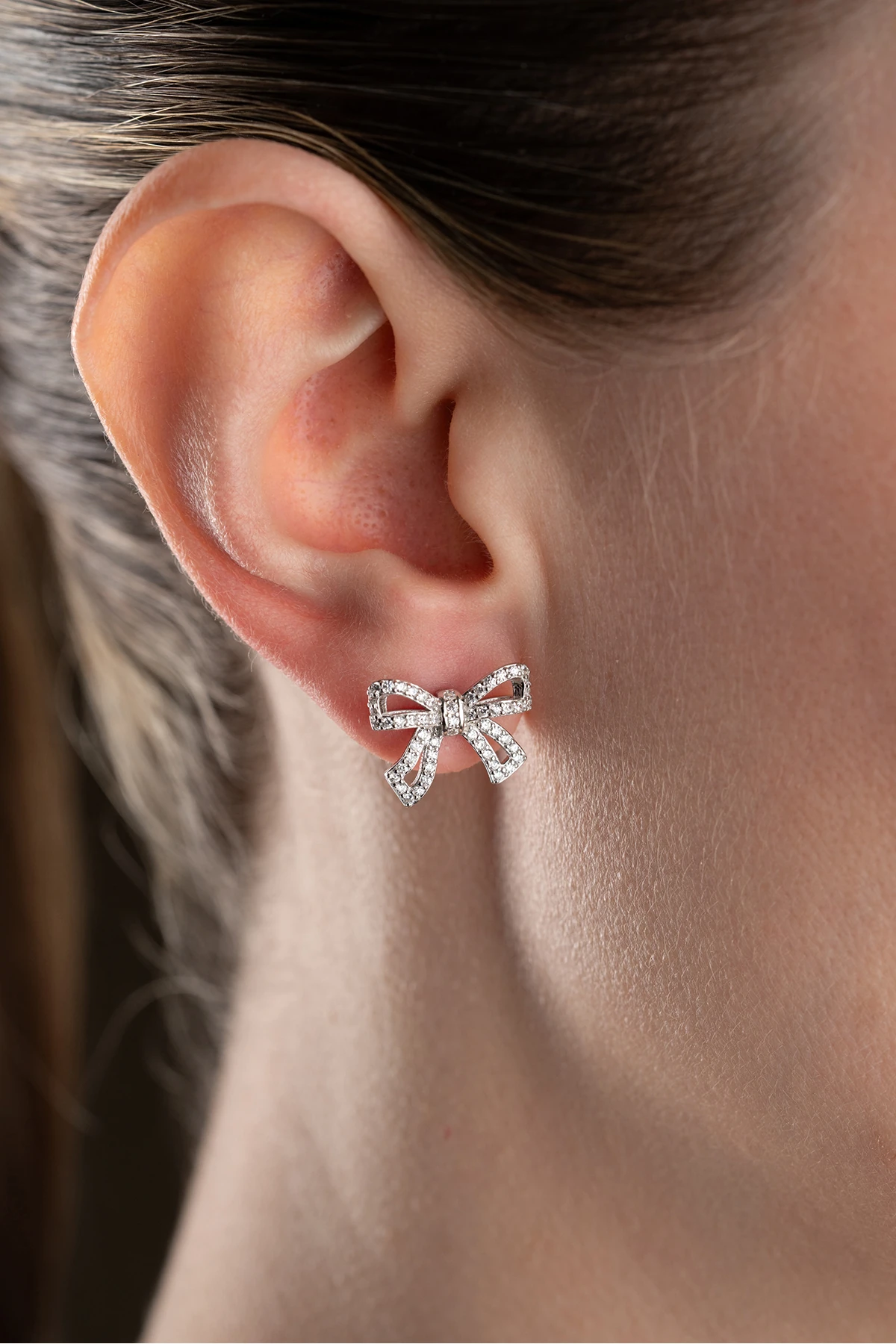 Gümüş Fiyonklu Küpe