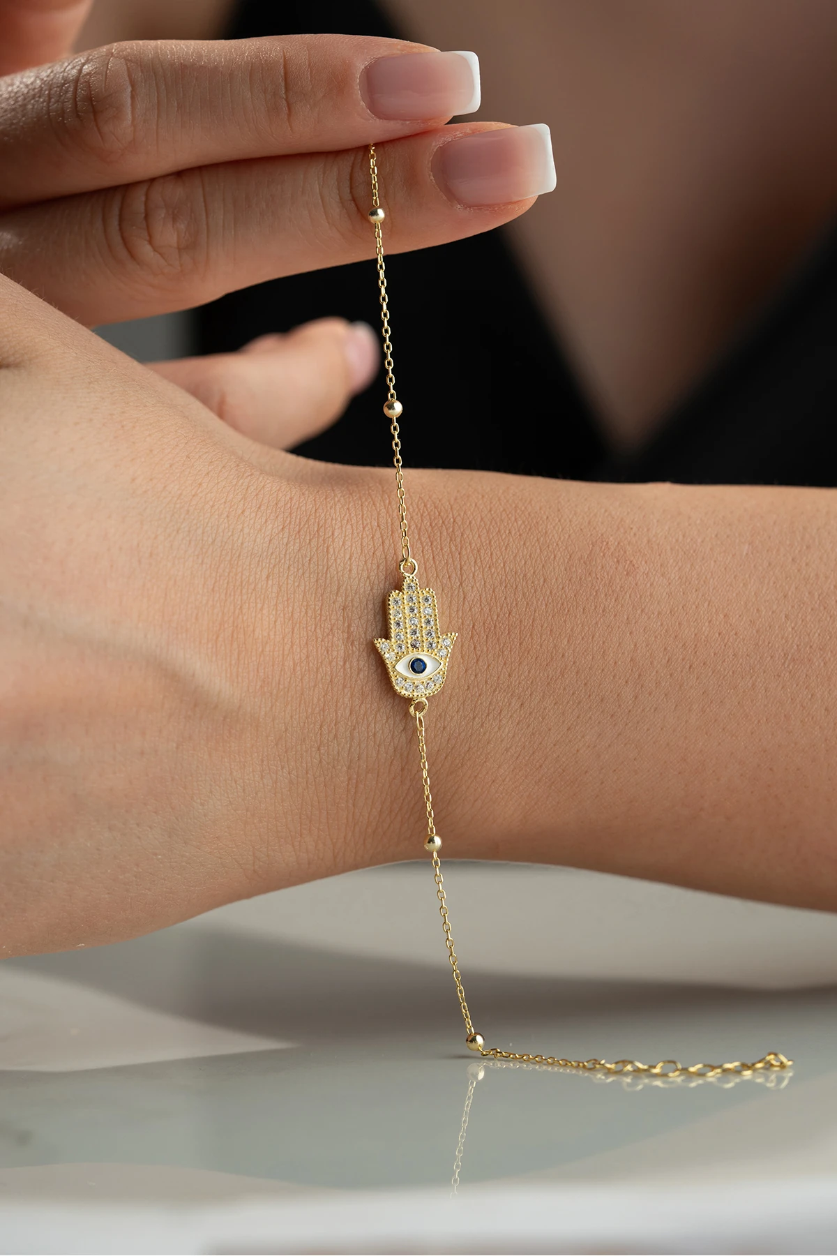 Gümüş Fatma Eli Bileklik