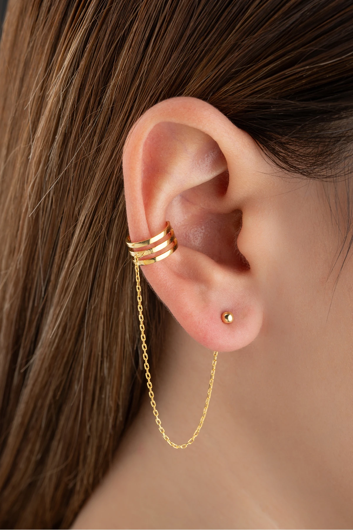 Gümüş Sallantılı Kıkırdak Küpe