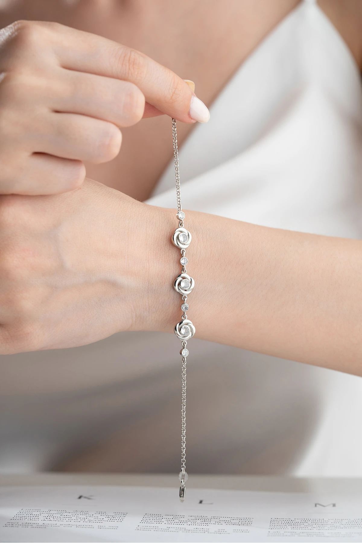 Gümüş Çiçek Bileklik