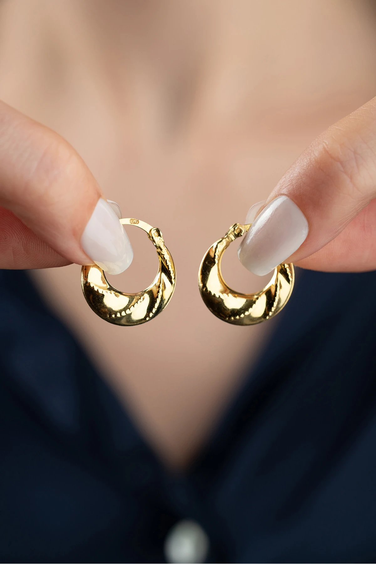 Gümüş Trend Küpe