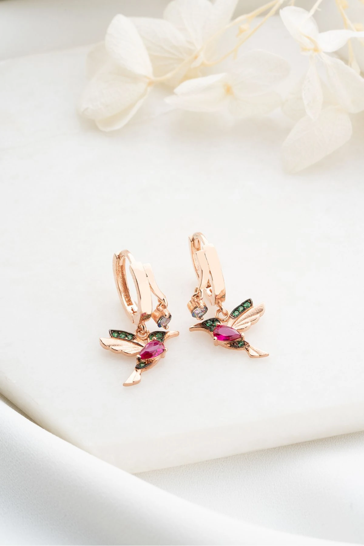 Gümüş Arı Kuşu Küpe