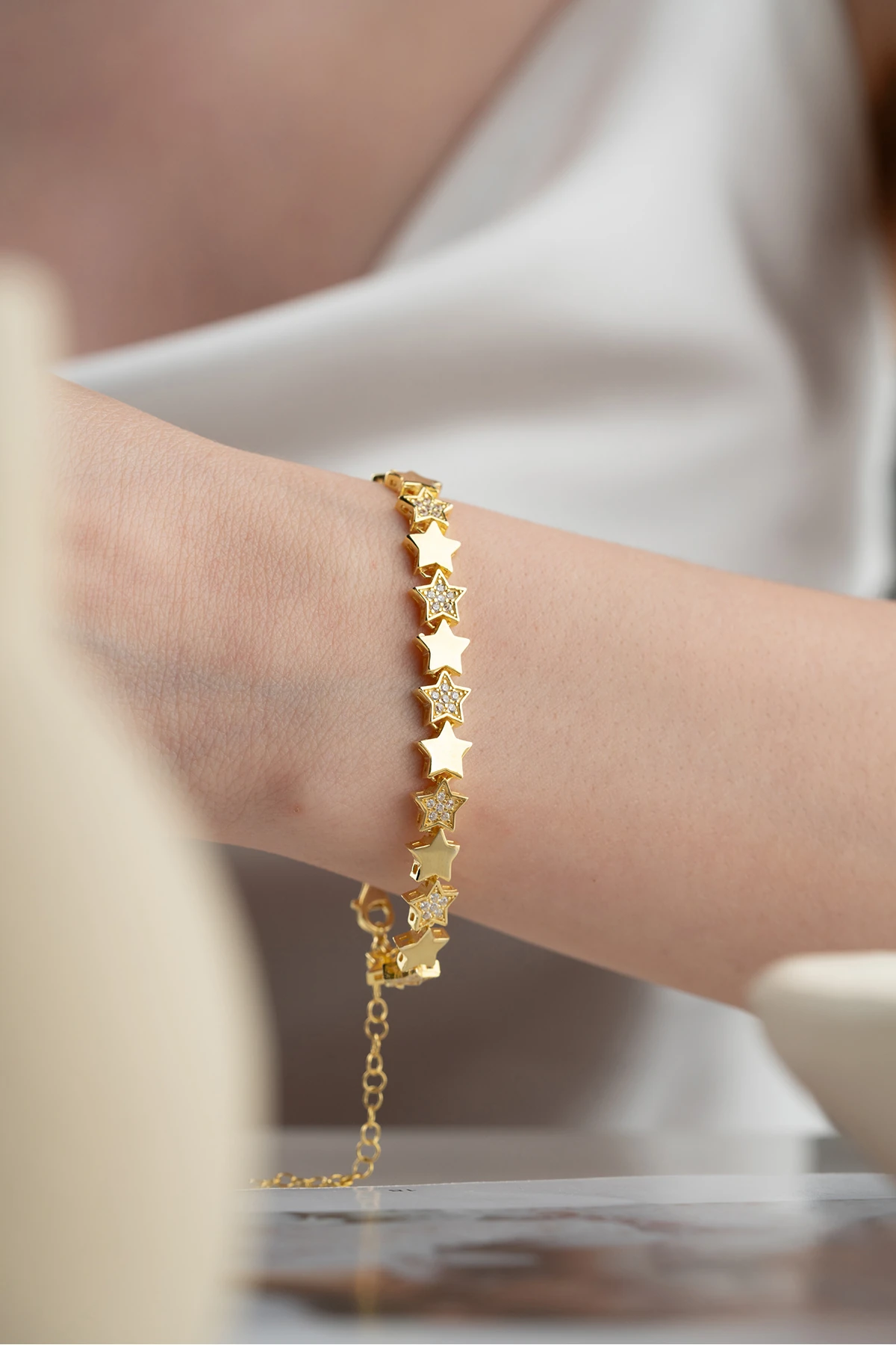 Gümüş Yıldız Model Bileklik