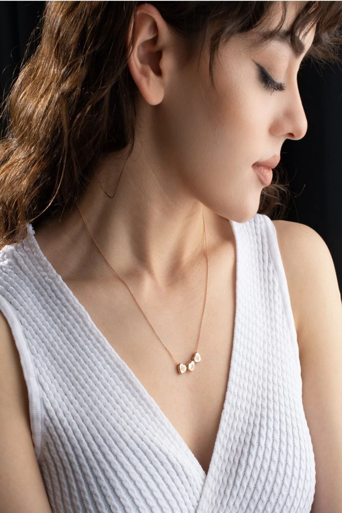 Gümüş Kişiye Özel Harfli Kalpli Kolye