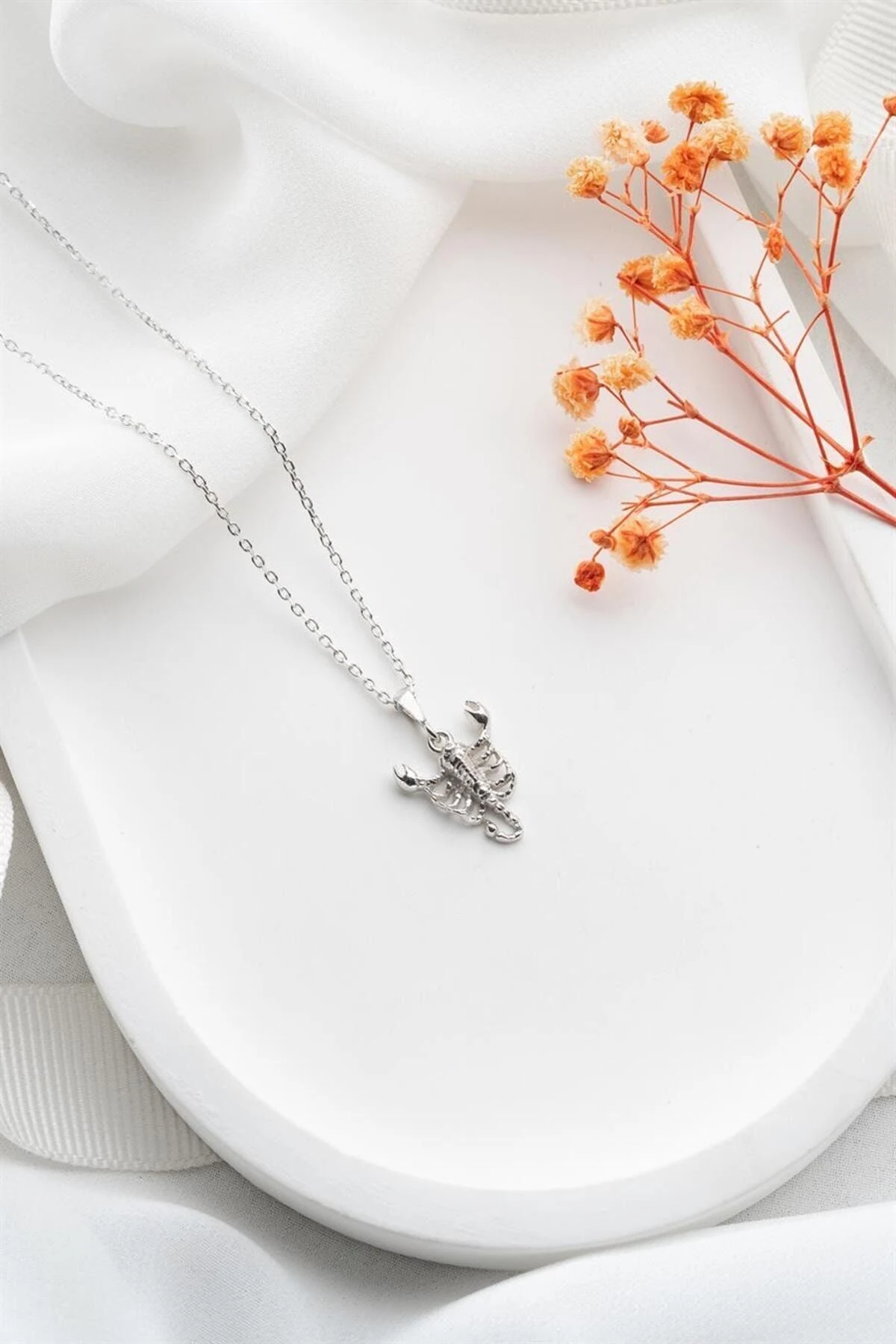 Akrep Gümüş Kolye