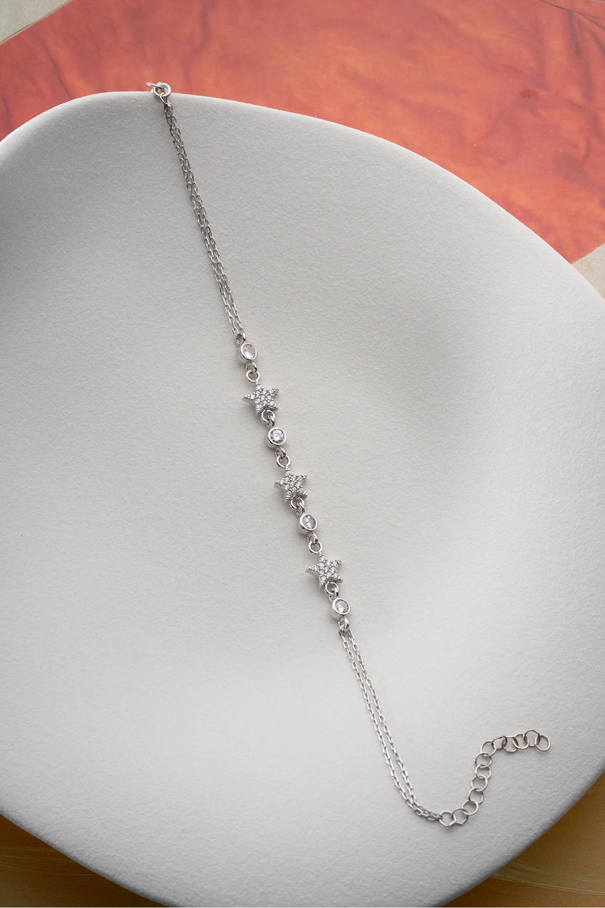 Gümüş Yıldızlı Bileklik