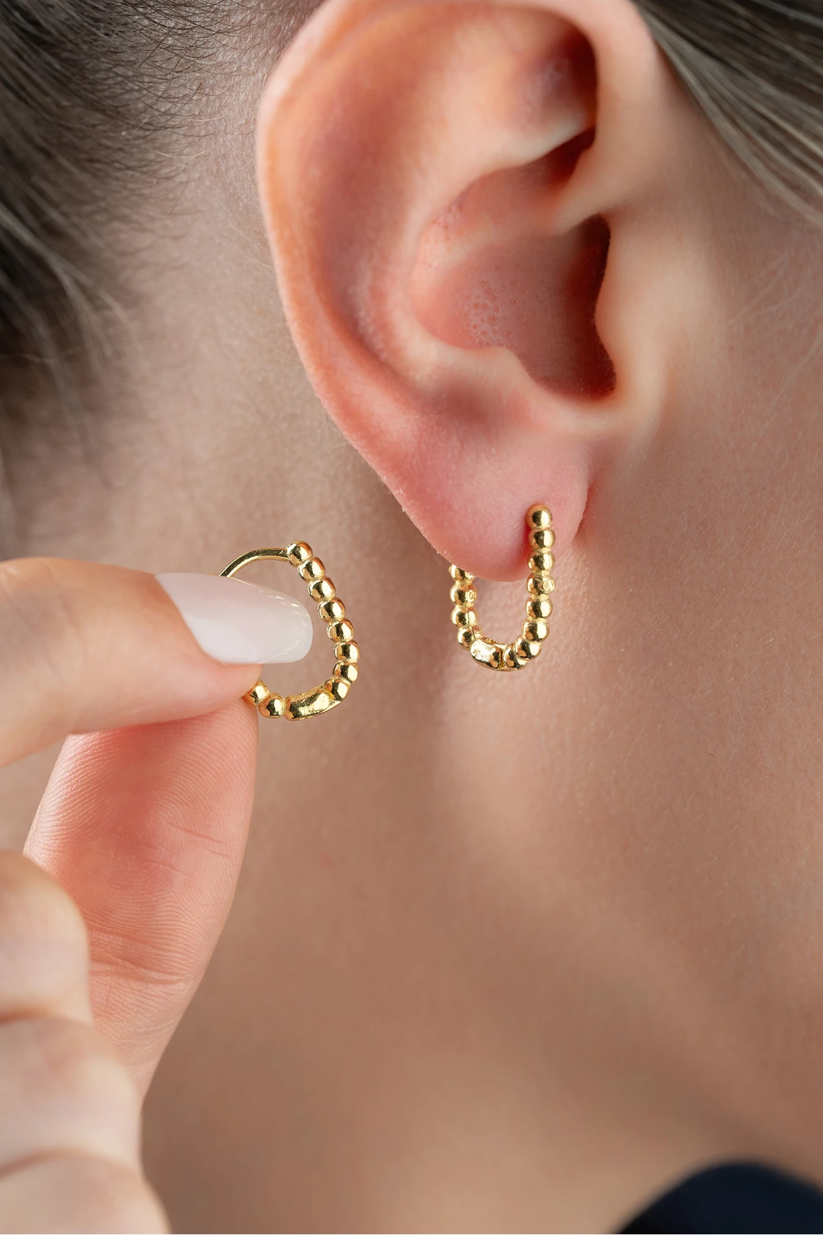 Gümüş Trend Küpe