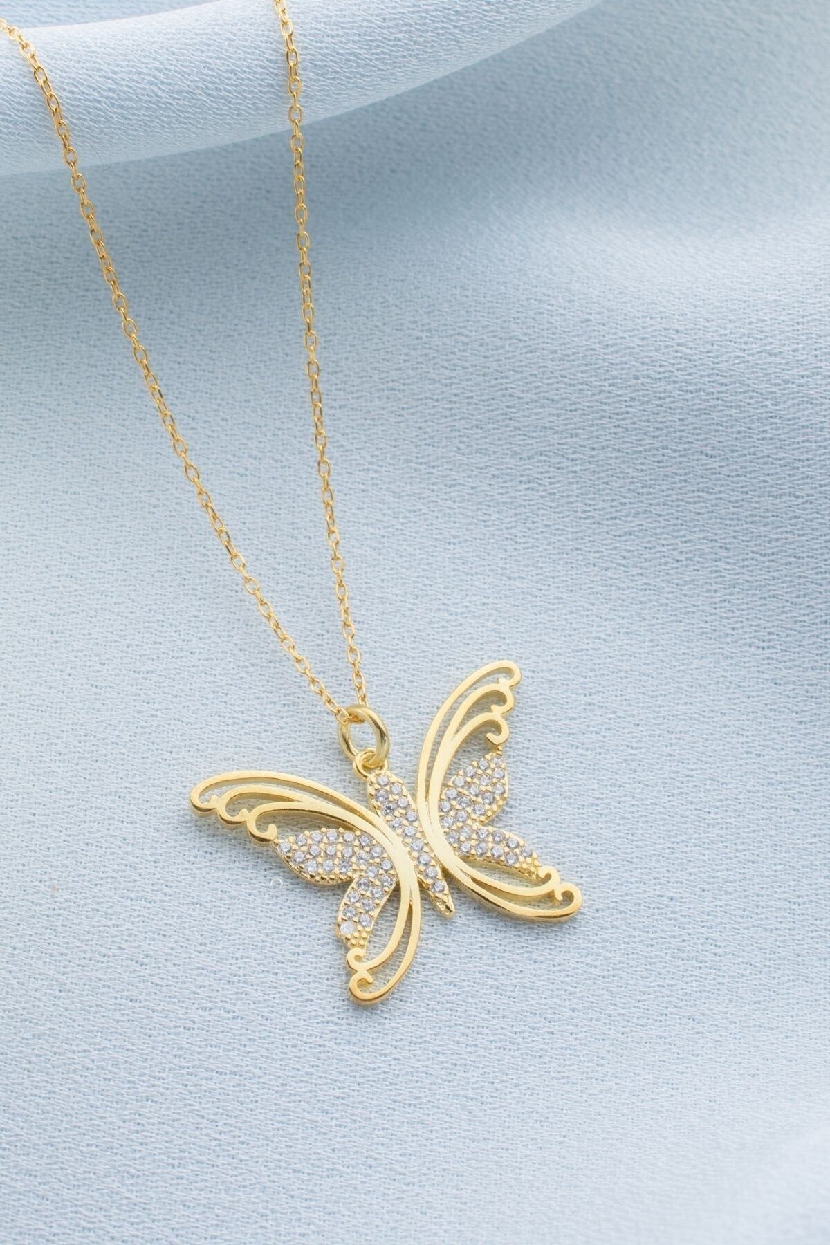 Gümüş Kelebek Kolye