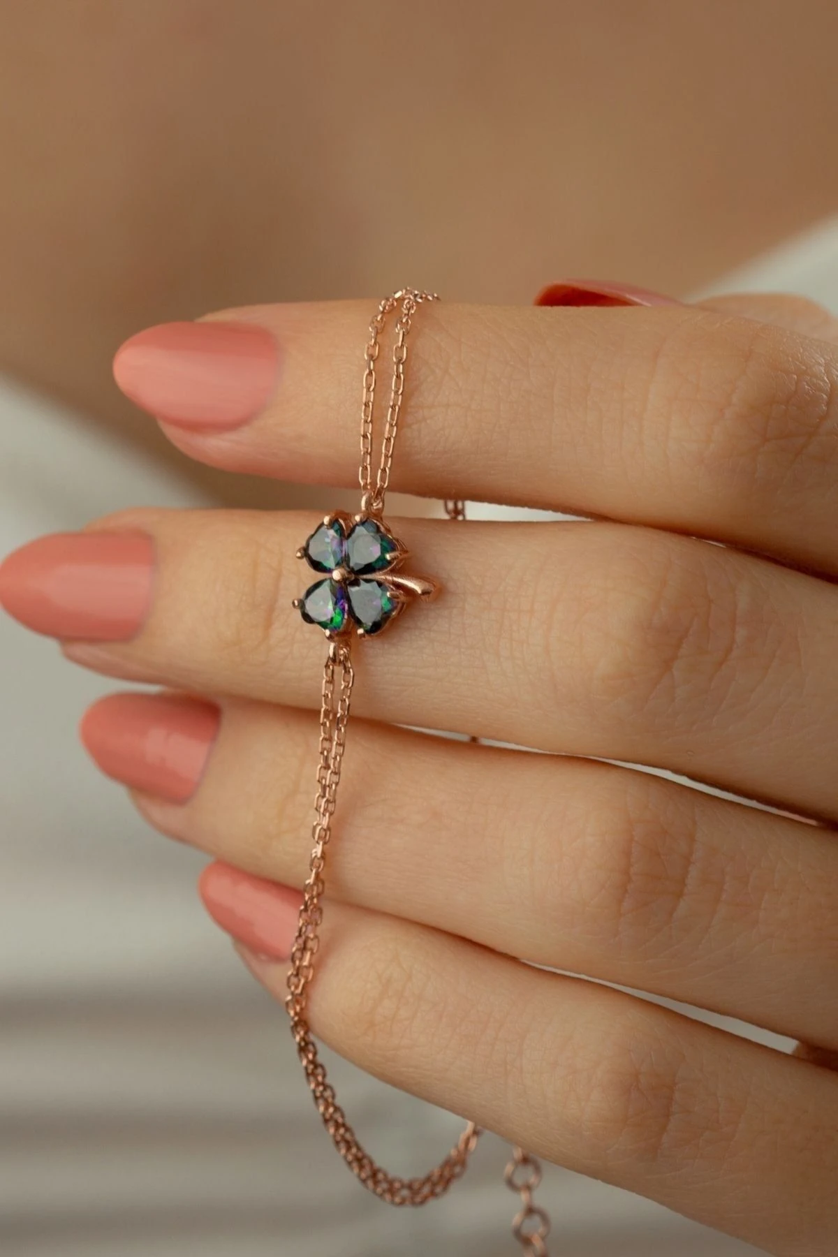 Gümüş Yonca Bileklik