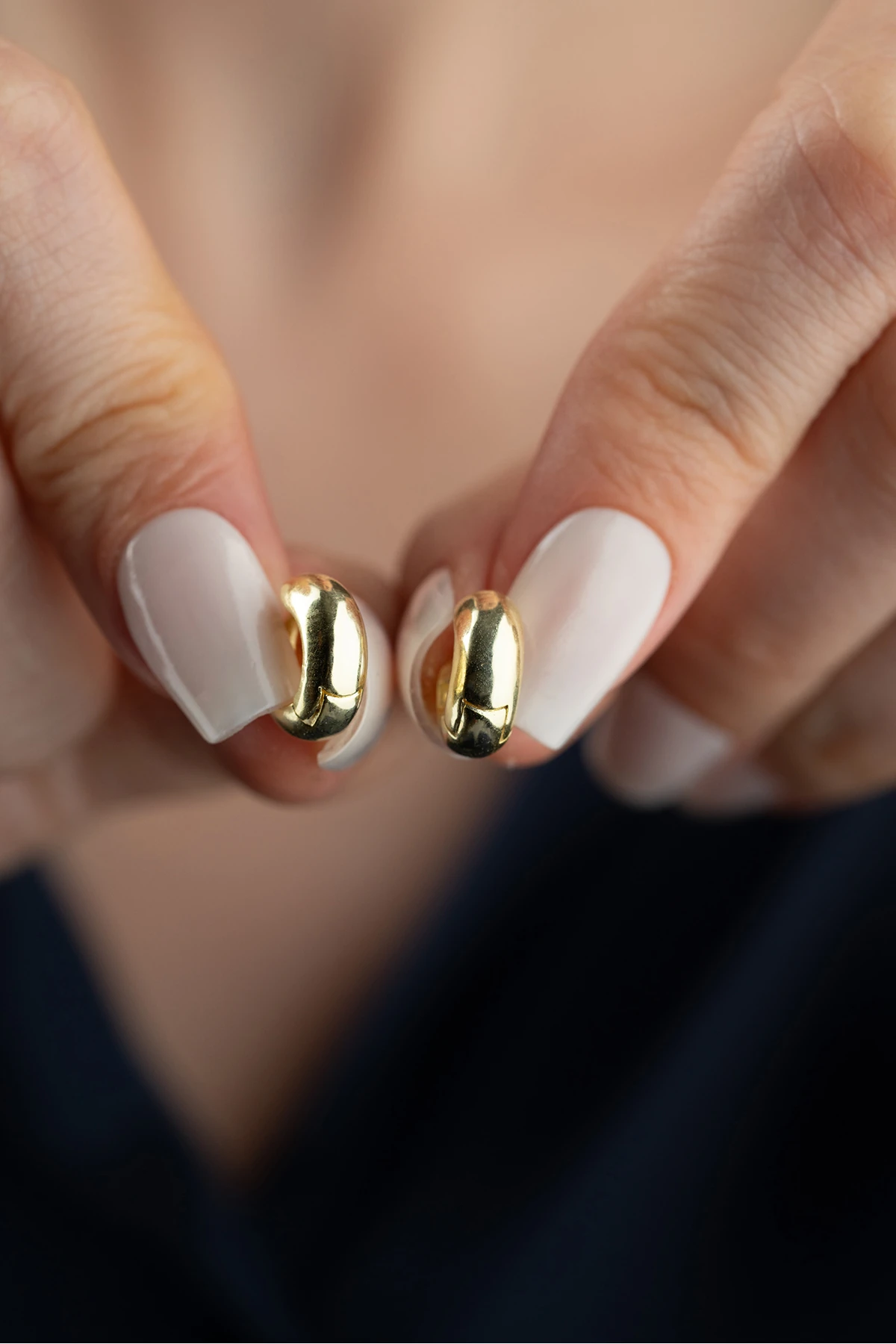 Gümüş Gold Halka Küpe