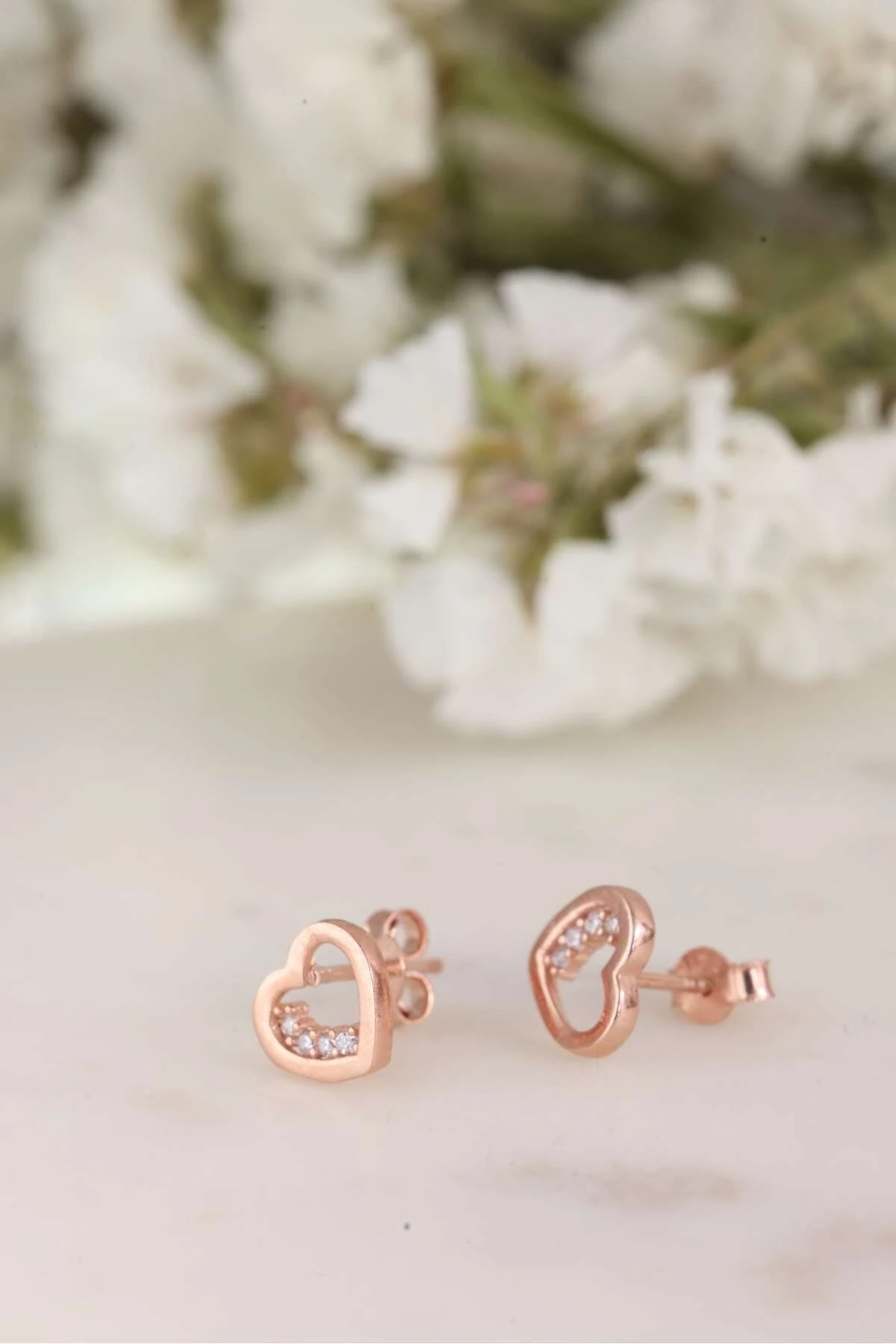 Gümüş Minik Kalp Küpe