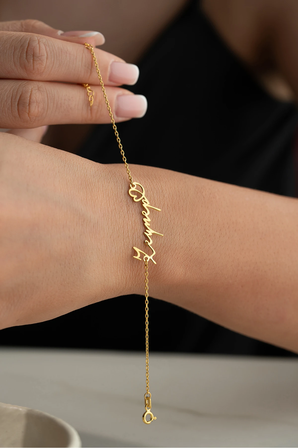 Gümüş Kişiye Özel Kalpli İsimli Bileklik