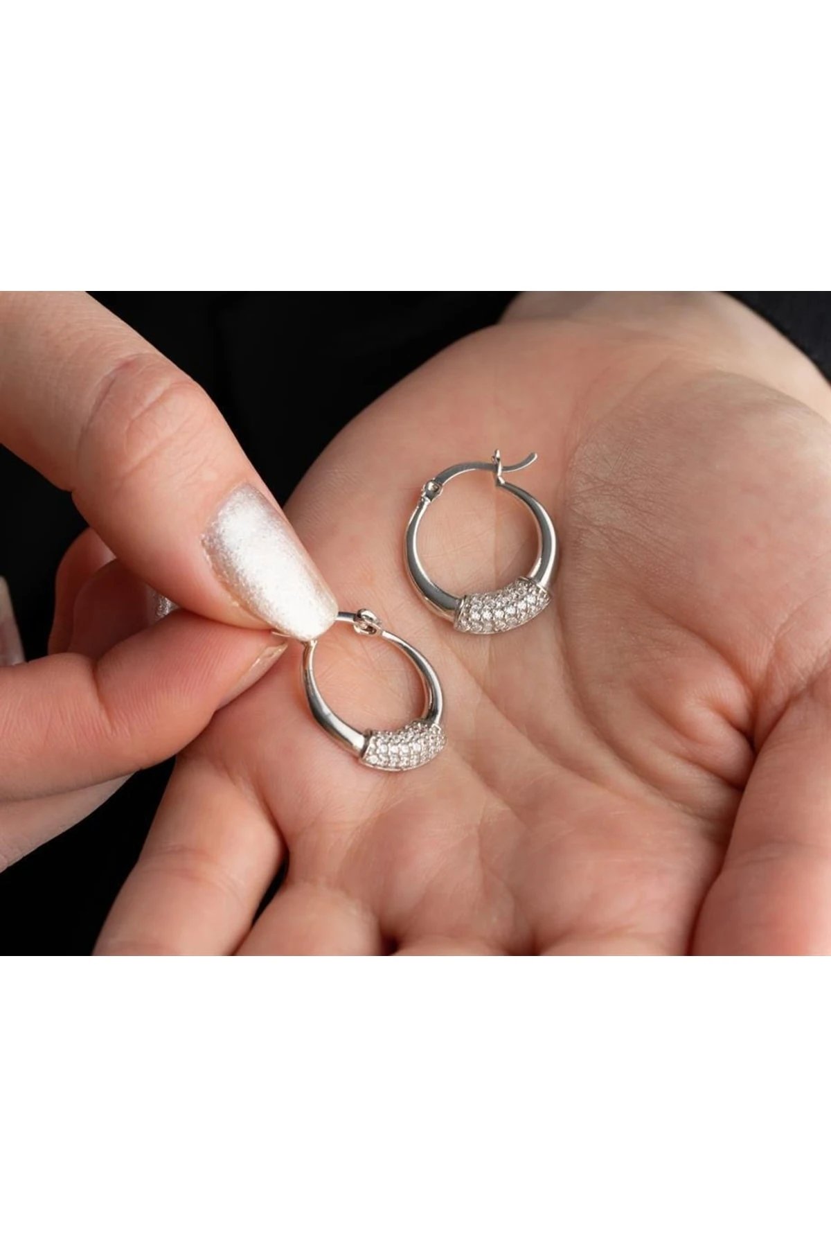 Gümüş Halka Küpe