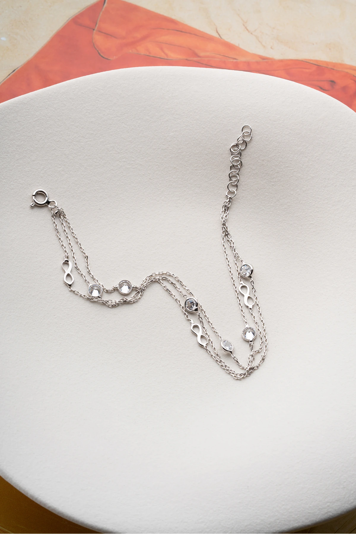 Gümüş Sonsuzluk Bileklik