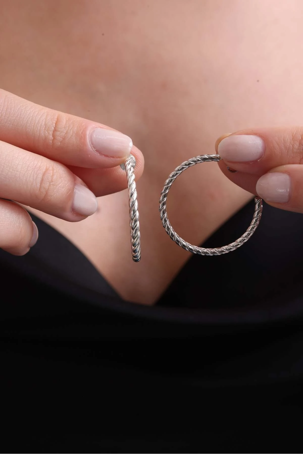 Gümüş Burgulu Küpe