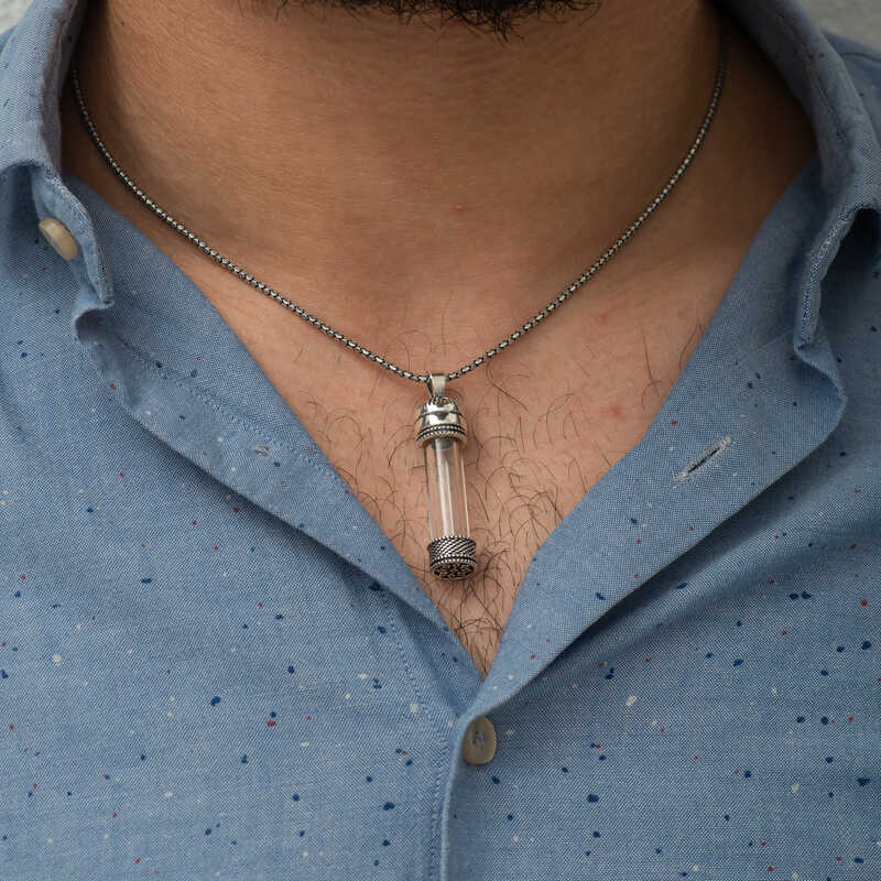 Gümüş İçi Açılabilen Muska Kabı Kolye